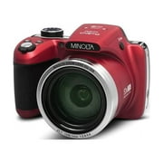 Minolta Pro Shot 16 Mega Pixel HD Digital Camera with 53x Optical Zoom, Full 1080p HD Video & 16GB SD Card (MN53Z Red)