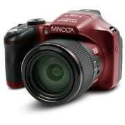MN67Z 20MP Full HD Wi-Fi Bridge Camera with 67x Optical Zoom, Red