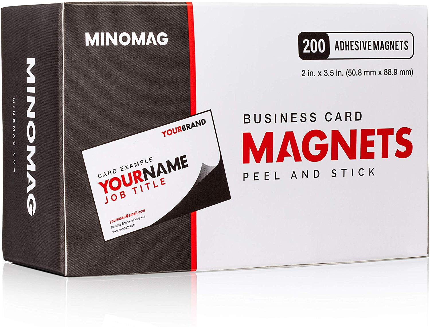 MagFlex® Self-Adhesive Business Card Magnet - 3-3/8 in. Long x 2 in. Wide