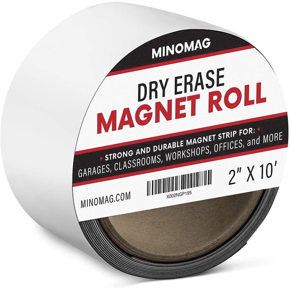 Minomag Dry Erase Magnet Roll 2-inch by 10-Foot Roll