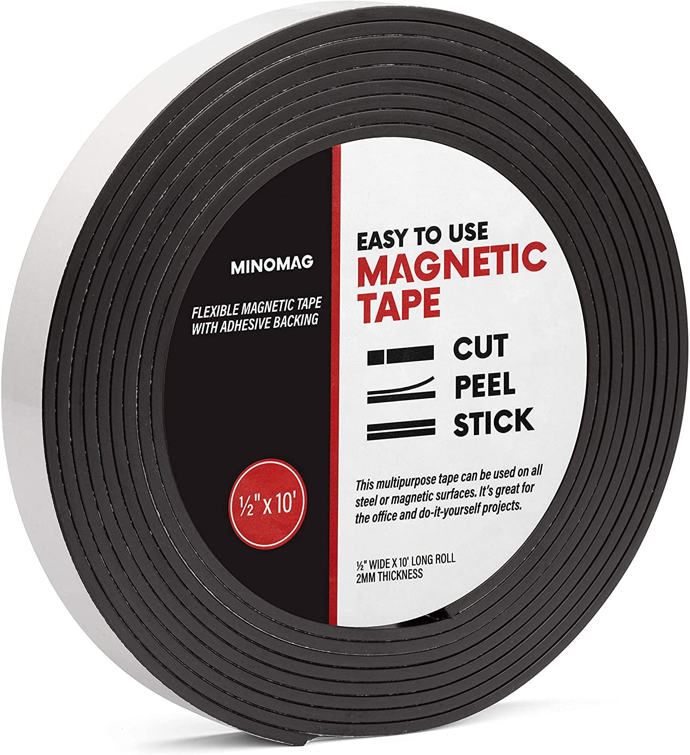 Adhesive Magnetic Strip - 120 Mil Thick - Incredibly Strong Flexible Adhesive  Magnetic Tape - 2 wide x 10 Feet - The STRONGEST and THICKEST Magnetic  strip on the market! 