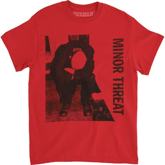 Minor Threat Men's LP T-shirt Medium Red