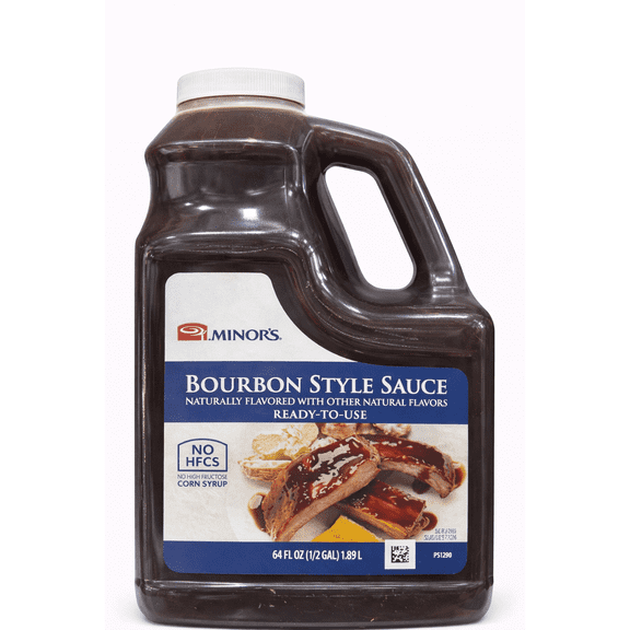 Minors Bourbon Style Sauce, Ready-to-Use, 64 fl oz (1/2 Gallon) Foodservice Jug