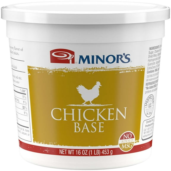 Minor's Chicken Base, Seasoned Chicken Paste with No Added MSG, 1 Lb