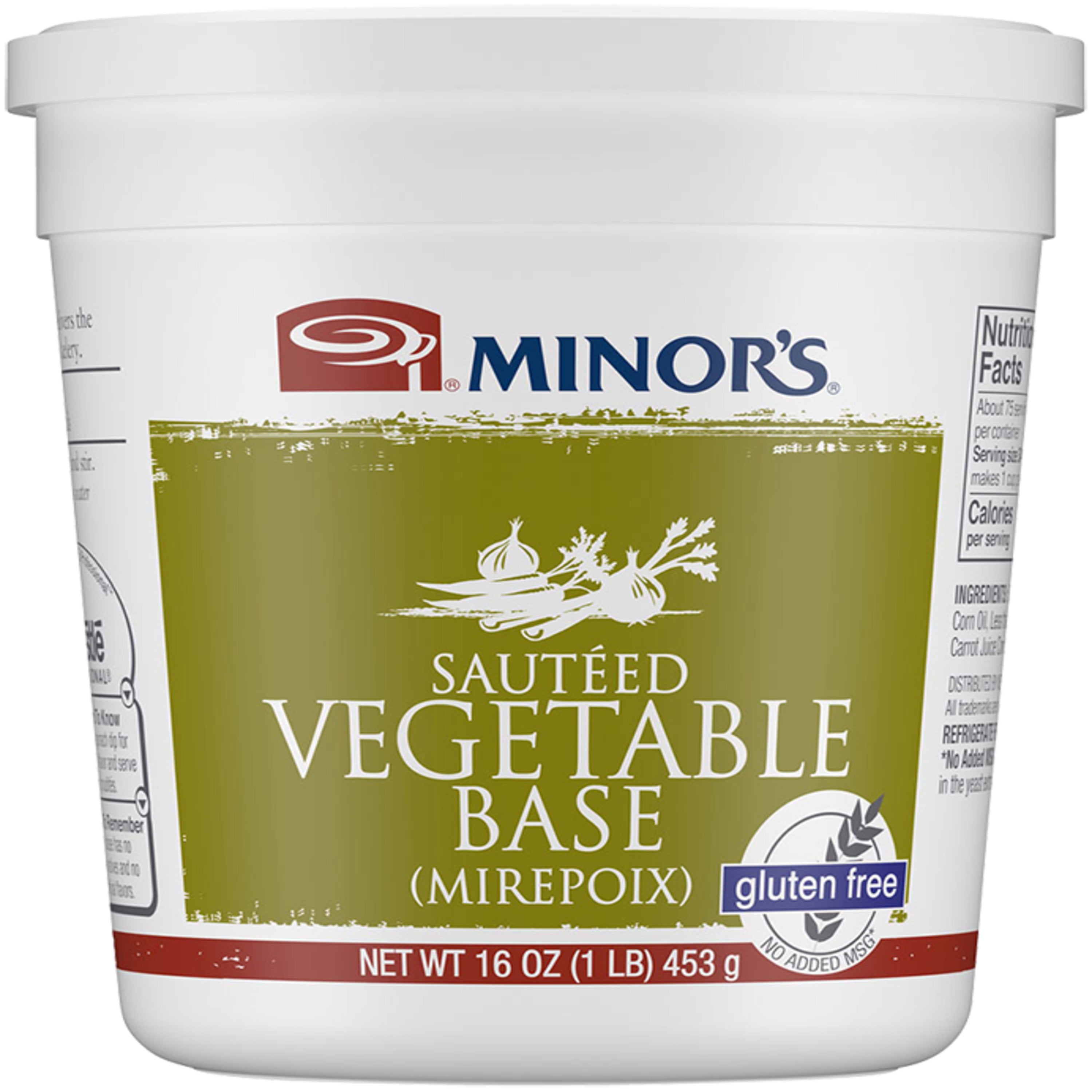 Minor's Sauteed Vegetable Mirepoix, Vegetable Base with No Added MSG, 1 Lb