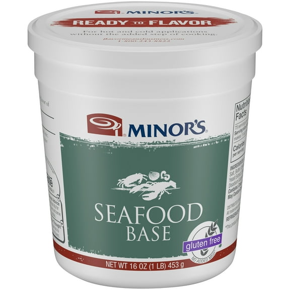 Minor's Seafood Base, Seasoned Seafood Paste with No Added MSG, 16 oz