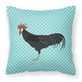 thumbnail image 1 of Minorca Ctalalan Chicken Blue Check Fabric Decorative Pillow, 1 of 2