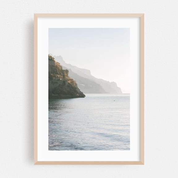 Minori Campania Italy Coastal Ocean Landscape Fine Minimalist Nature Scenic Poster Unframed Paper Print