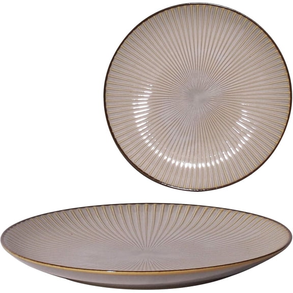 Minorutouki mino ware "SENDAN" Dinner Plate White, ?9.25H0.98in 19.29oz Made in Japan