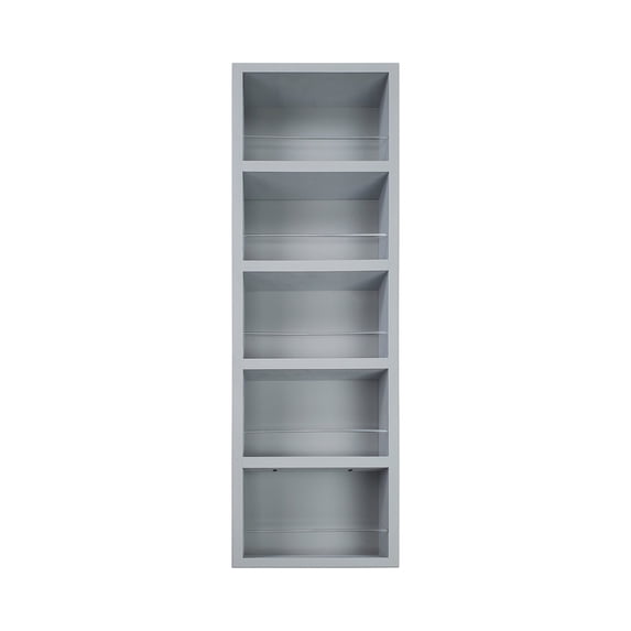 Minos Primed Gray On the Wall Spice Rack 35"h x 11"w x 4.5"d