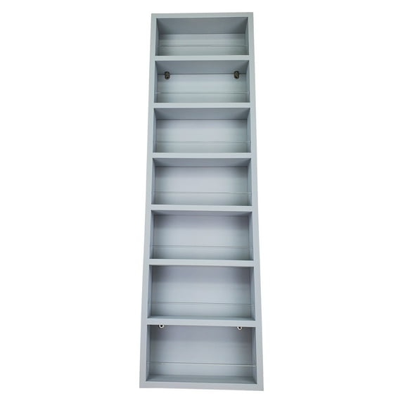 Minos Primed Gray On the Wall Spice Rack 48"h x 11"w x 4.5"d