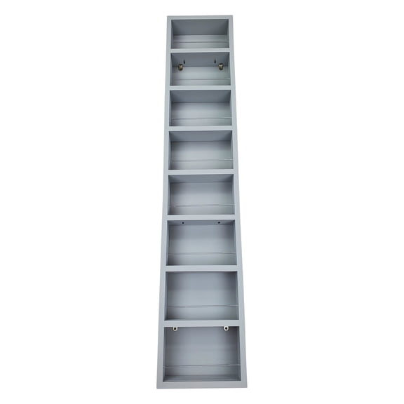 Minos Primed Gray On the Wall Spice Rack 55"h x 11"w x 2.5"d