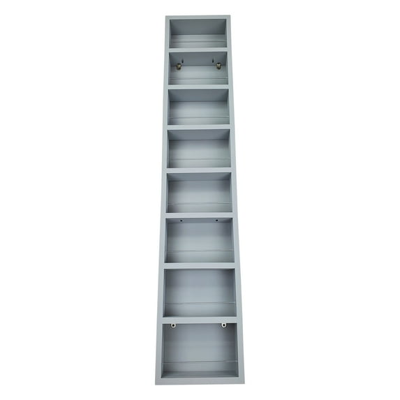Minos Primed Gray On the Wall Spice Rack 55"h x 11"w x 3.5"d