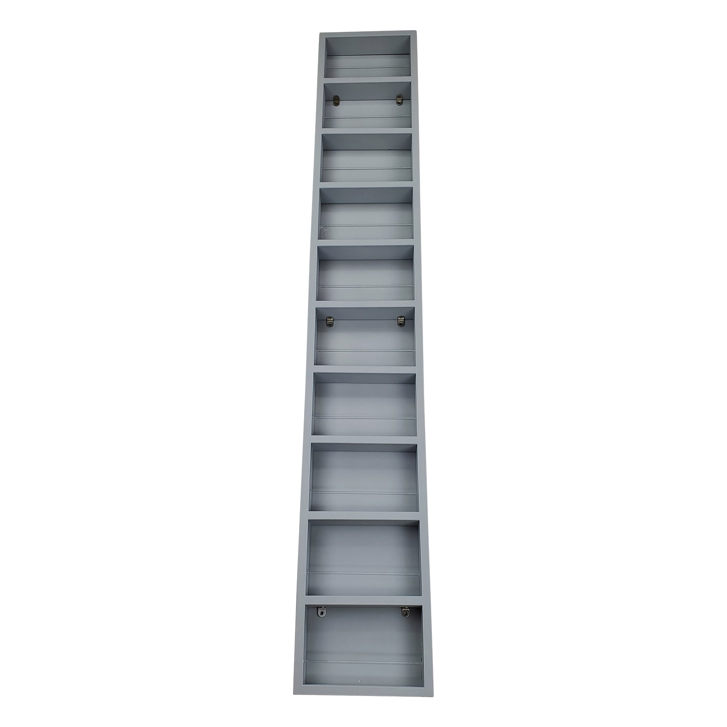 Minos Primed Gray On the Wall Spice Rack 69"h x 11"w x 3.5"d
