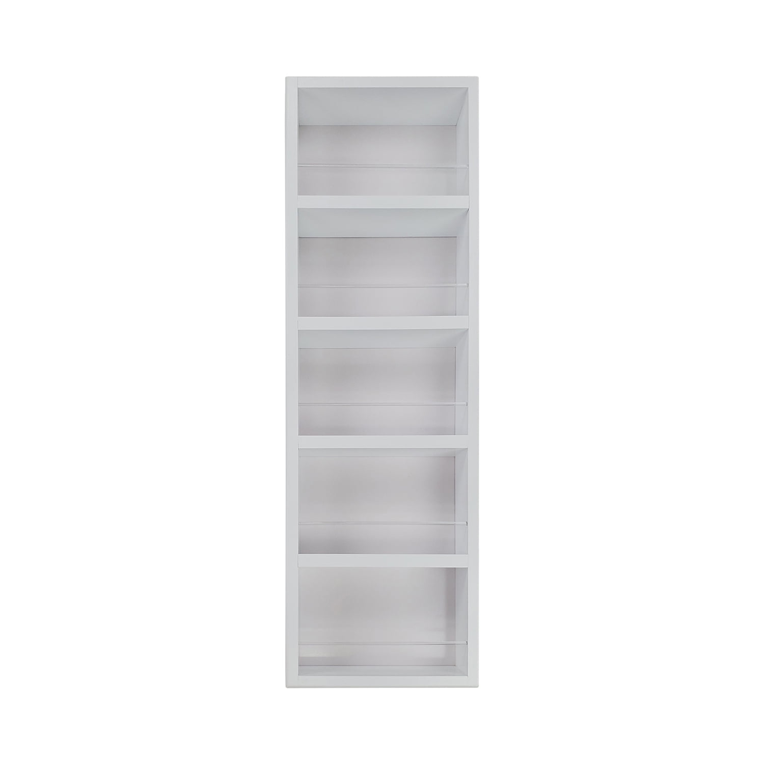 Minos White Enamel On the Wall Spice Rack 35"h x 11"w x 2.5"d