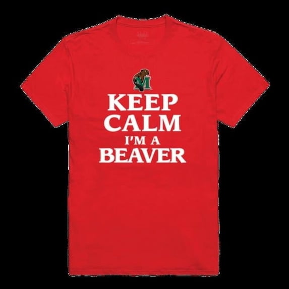 Minot State University Beavers Keep Calm T-Shirt, Red - Large