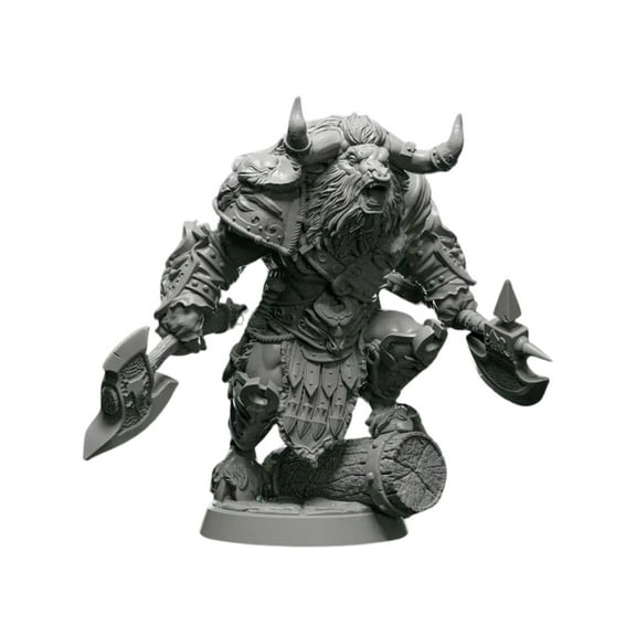 Minotaur Warlord - 32mm 75mm Miniature for Tabletop RPGs
