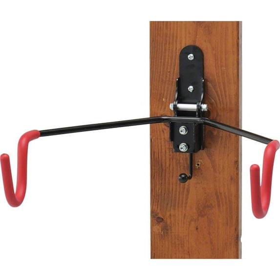 Minoura Wall Mounted Bike Rack: Holds 1 Bike Vinyl Coated Hook