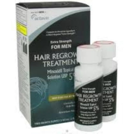 Minoxidil Men's Regular Strength Hair Regrowth Treatment 5% Solution, 60 mL, 2 Count