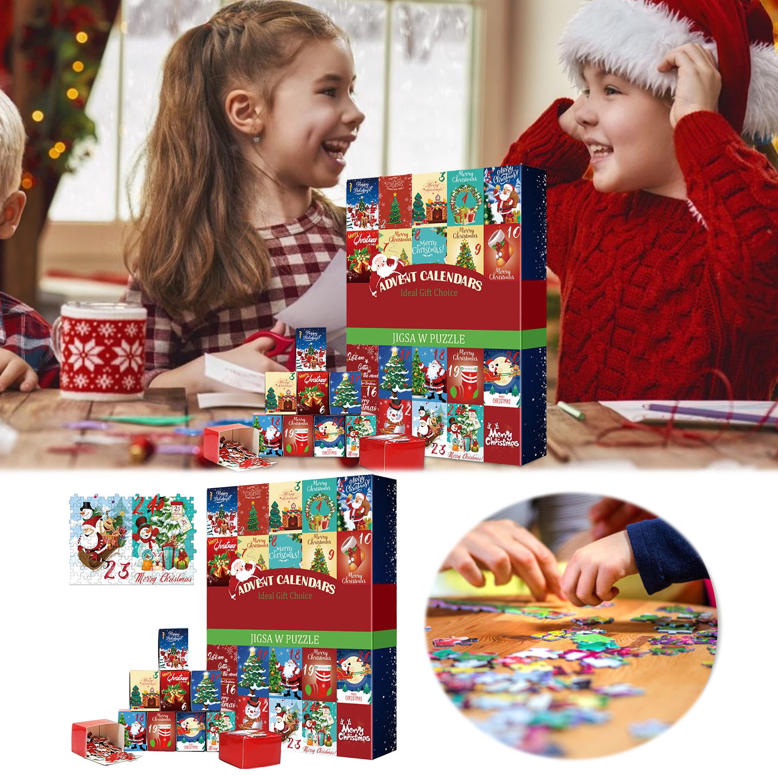 Minsida Christmas Arrival Calendar Puzzle Christmas Countdown Toys Can