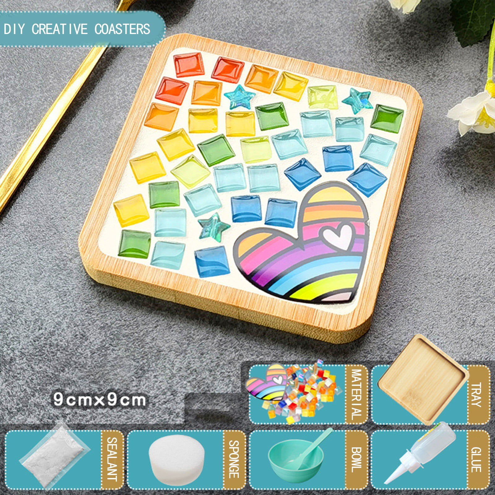 Minsida Glass Wooden Crafts For Adults Mixed Color Kits Craft Kits For