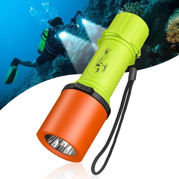 WOLFWAY Dive Light, 1000 Lumen Scuba Diving Light, IPX8 Waterproof Underwater Flashlight, 3 Modes Underwater Flashlight
