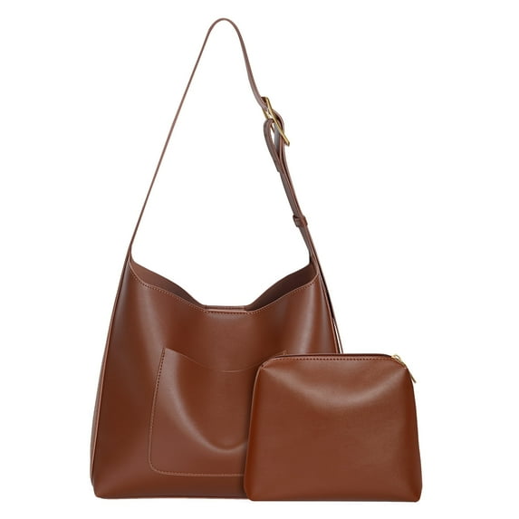 Minsong Bucket Bag Tote Purse for Women PU Leather Shoulder Bag Trendy Hobo Purse and Handbags with Adjustable Strap