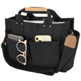 thumbnail image 1 of Minsong Canvas Tote Bag for Women With Pockets, Laptop Work Crossbody Purses Everything Shoulder Tote Bag Everyday Satchel Handbags Zipper Closure Black, 1 of 6
