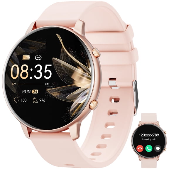 Minsxk Military Smart Watch for Men, 55mm AMOLED Large Screen, 110+ Sports Modes, IP68 Waterproof, Fitness Watch Compatible with Android & iPhone (Black)