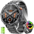 thumbnail image 1 of Minsxk Military Smart Watch for Men, 55MM AMOLED Display，with 110+Sports Modes/IP68 waterproof，fits for Android and iPhone Devices (Black), 1 of 8