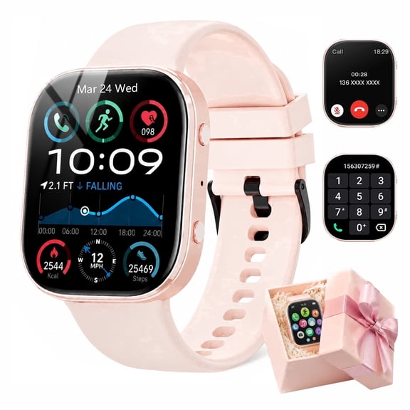 Minsxk 1.88" HD Smart Watch for Women, IP68 Waterproof, Bluetooth Answer Calls, Fitness Tracker with Multi Sport Modes, Compatible with Android iPhone
