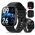 thumbnail image 1 of Minsxk 1.88''HD Smart Watch Fits for Android and Iphone,Smartwatch for Women Men, IP68 Waterproof, Bluetooth Answer Calls, Fitness Tracker with 120+ Sport Modes,for Gift (Black), 1 of 7