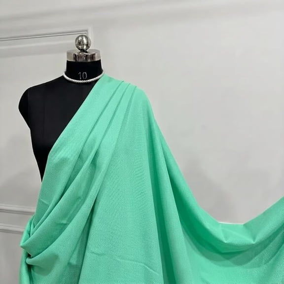 Mint 100% Polyester Poplin Fabric by the Yard, 60 Inch Wide Wrinkle-Resistant Medium Weight Material for Apparel, Tablecloths, Crafts and Curtains- Valentina Textiles Inc. (1/2 Yard)