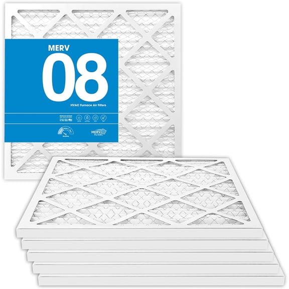 Mint Air, 20x25x1 Air Filter MERV 8, Pleated HVAC AC Furnace Filters (6 Pack)