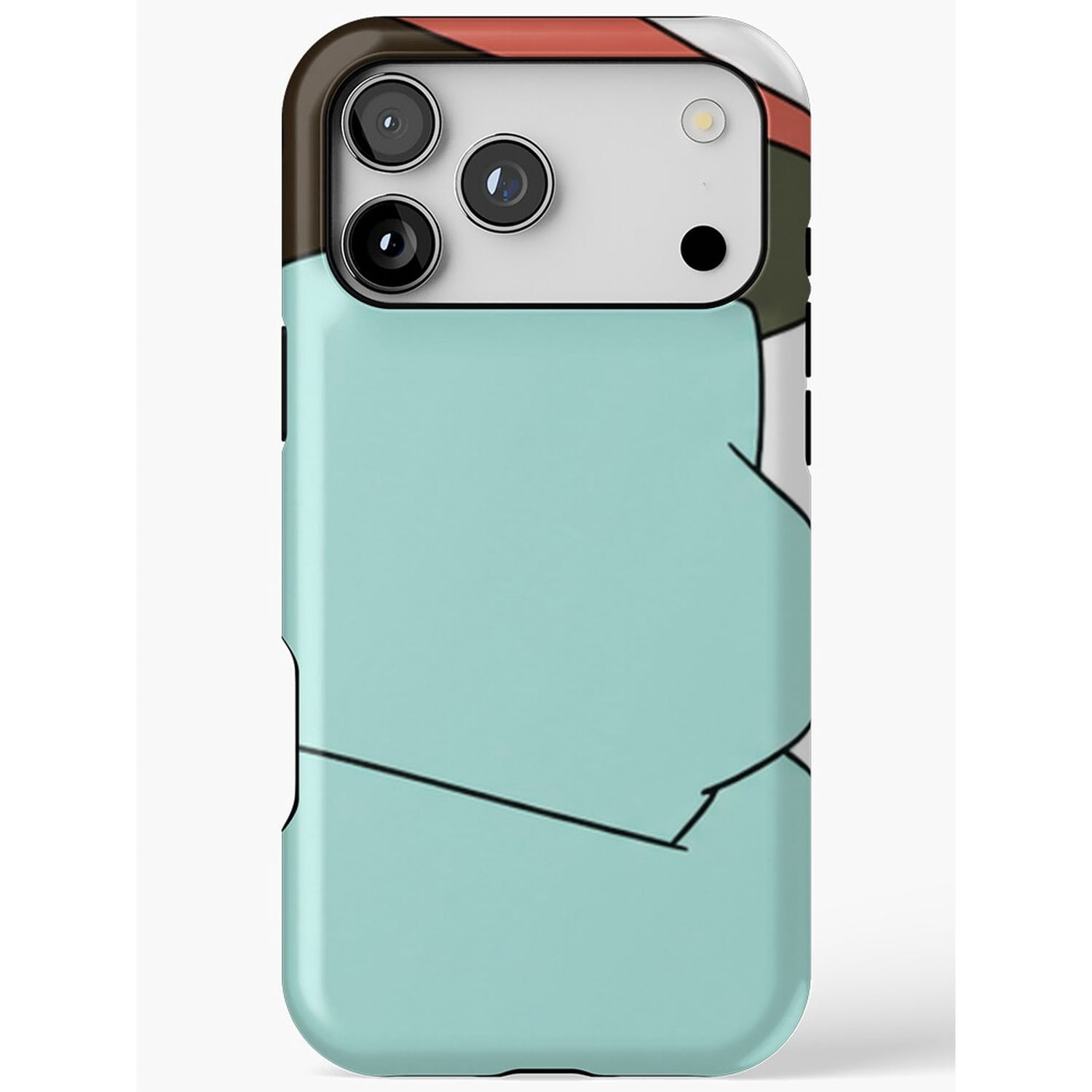 Mint Aqua Geometric Color Block Tough Phone Case, Polycarbonate and TPU ...