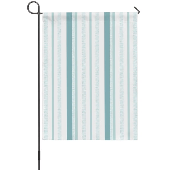 Mint Aqua Stripe House Flags For Outdoor, Modern Minimalist Geometric Vertical Bands Small Double Side Yard Flags Weather Proof House Decor for Lawn Outside Holiday 28 x 40 Inches