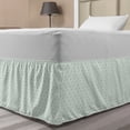thumbnail image 1 of Mint Bed Skirt, Retro Polka Dots Pattern Old Fashion Classic Spots Circles Nostalgic Artwork, Elastic Bedskirt Dust Ruffle Wrap Around for Bedding Decor, 4 Sizes, Almond Green, by Ambesonne, 1 of 2