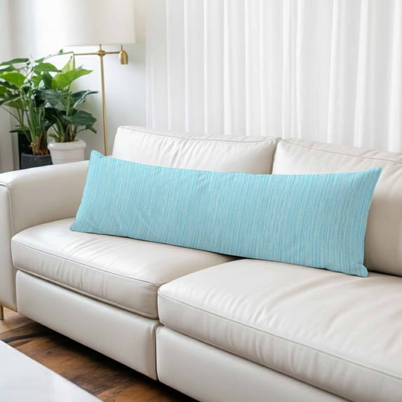 Mint Blue Body Pillow Covers 20"x54", Modern Minimalist Linen Texture Boho Soft Brushed Microfiber Breathable Throw Pillow Covers, Decorative Pillowcase with Zipper for Couch Sofa Bedroom Living Room