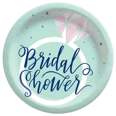 Mint Bridal Shower Small Paper Plates (8ct)