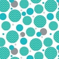 thumbnail image 1 of Mint Chevrons on Blue Premium Gift Wrap Wrapping Paper Roll Pattern, 1 of 2