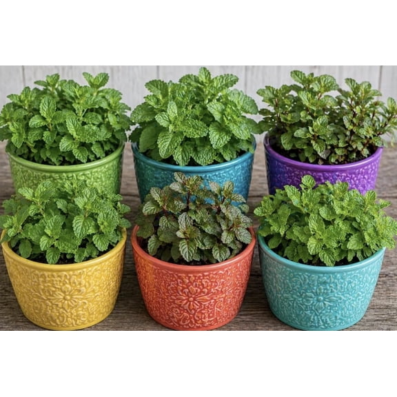 Mint Cocktail Mix, Mojito mint, Moroccan mint, Peppermint, Spearmint, Chocolate mint, Orange mint 6 LIVE PLANTS