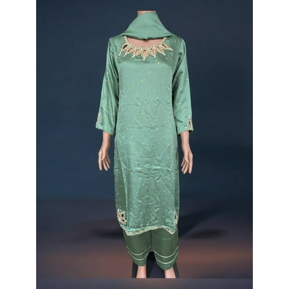 Mint Color, Traditional Designer Salwar Kameez Suit, Cultural Wear for Women, 236