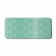 thumbnail image 1 of Mint Computer Mouse Pad, Classic Lace Pattern with Details Shabby Form Feminine Vivid Vintage Image, Rectangle Non-Slip Rubber Mousepad X-Large, 35" x 15" Gaming Size, Teal Turquoise, by Ambesonne, 1 of 2