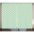 thumbnail image 1 of Ambesonne Mint Curtains 2 Panel Set, Classical Vintage Fresh, 108" x 96", Mint Green and White, 1 of 3