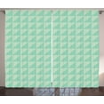 thumbnail image 1 of Ambesonne Mint Curtains 2 Panel Set, Half Squares Triangles, 108" x 84", Mint and Almond Green, 1 of 3