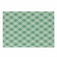 thumbnail image 1 of Mint Cutting Board, Old Fashion Striped Pattern with Geometrical Details Checkered Simple Tile, Decorative Tempered Glass Cutting and Serving Board, Small Size, Mint Green Pale Green, by Ambesonne, 1 of 1