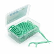 Mint Dental Flossers, Mint Flavor, 50pcs, Soft and Durable Floss Picks for Effective Plaque Removal, Easy to Use, Suitable for Sensitive Gums and Daily Oral Care