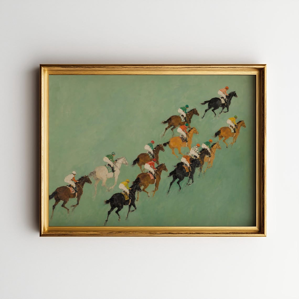 Mint Derby Poster, Horse Racing, Vintage Equestrian Jockey In Soft ...