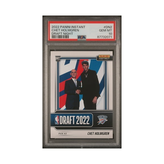 PSA 10 Chet Holmgren 2022 Panini Instant #DN2 Draft Night Thunder Rookie Card
