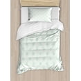 thumbnail image 1 of Mint Duvet Cover Set, Retro Polka Dots Pattern Old Fashion Classic Spots Circles Nostalgic Art, Decorative 2 Piece Bedding Set with 1 Pillow Shams, Twin Size, Almond Green, by Ambesonne, 1 of 3